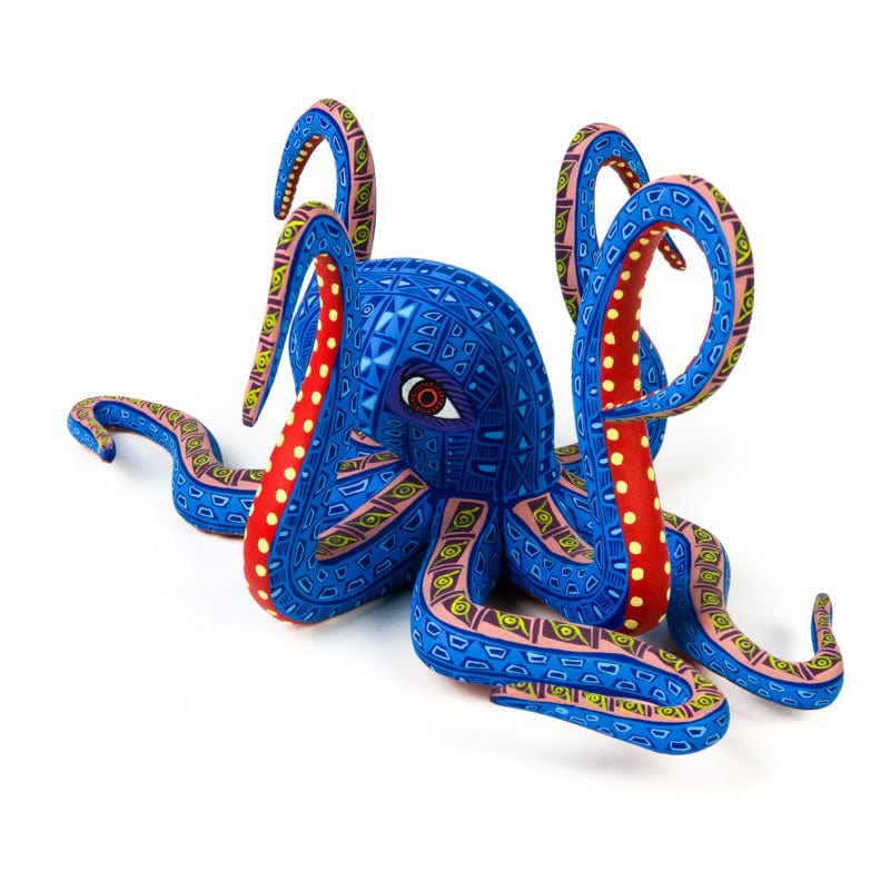 Zapotec Octopus - Oaxacan Alebrije Wood Carving VivaMexico.com