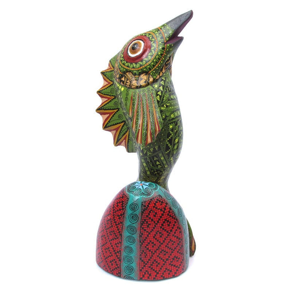 Fine Green Fish - Oaxacan Alebrije Wood Carving VivaMexico.com