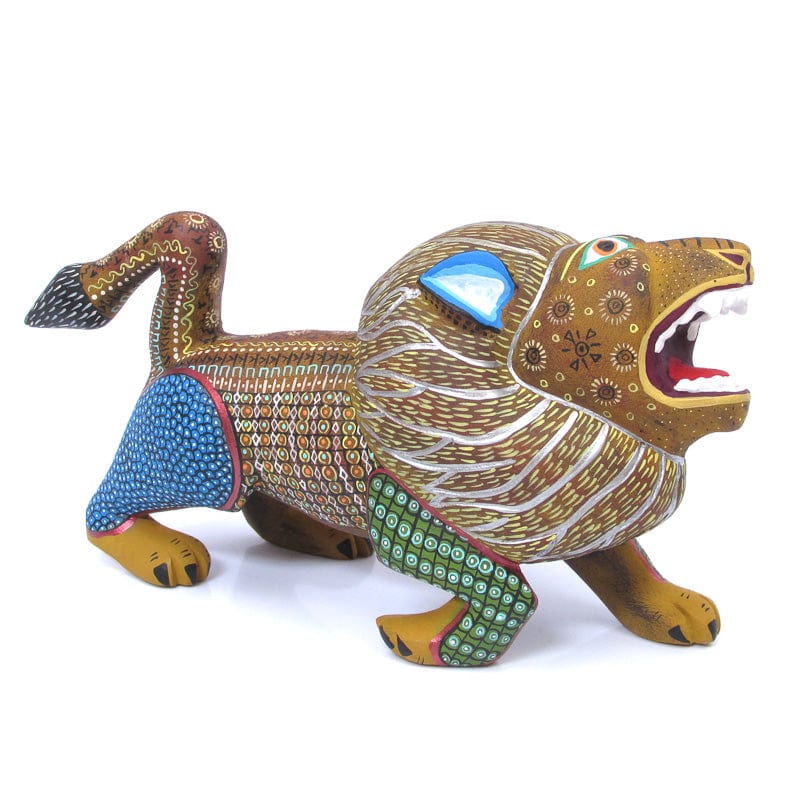 Fine Lion - Oaxacan Alebrije Wood Carving VivaMexico.com