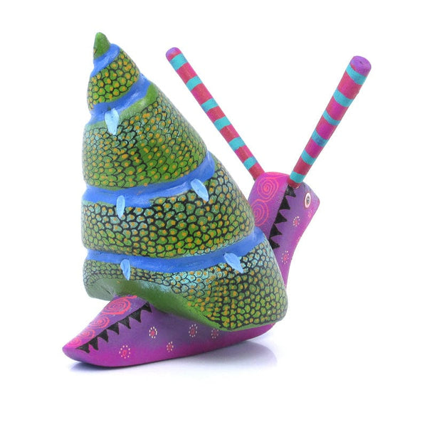 Green Snail - Oaxacan Alebrije Wood Carving VivaMexico.com