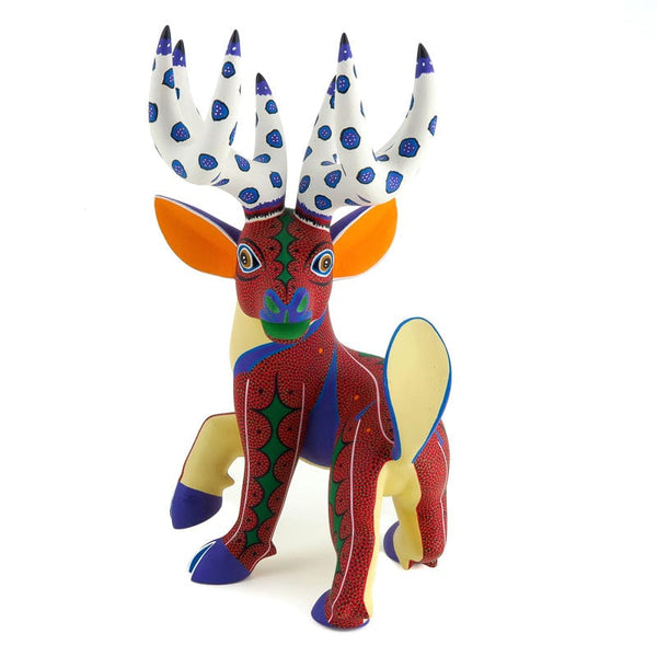 Colorful Deer - Oaxacan Alebrije Wood Carving VivaMexico.com