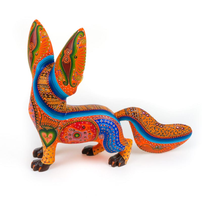 Orange Fox - Oaxacan Alebrije Wood Carving – VivaMexico.com
