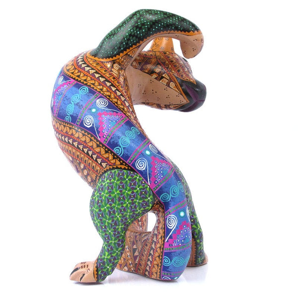 Pouncing Jaguar - Oaxacan Alebrije Wood Carving VivaMexico.com