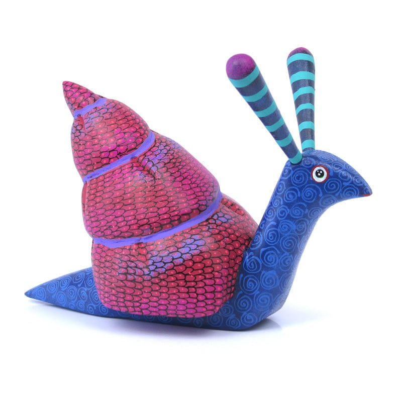 Purple Snail - Oaxacan Alebrije Wood Carving VivaMexico.com