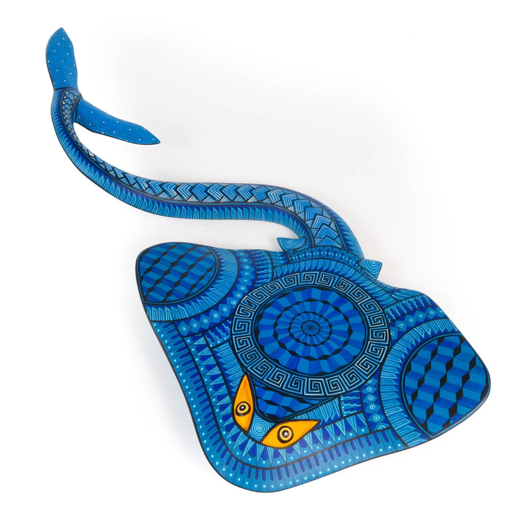 Blue Stingray - Oaxacan Alebrije Wood Carving – VivaMexico.com