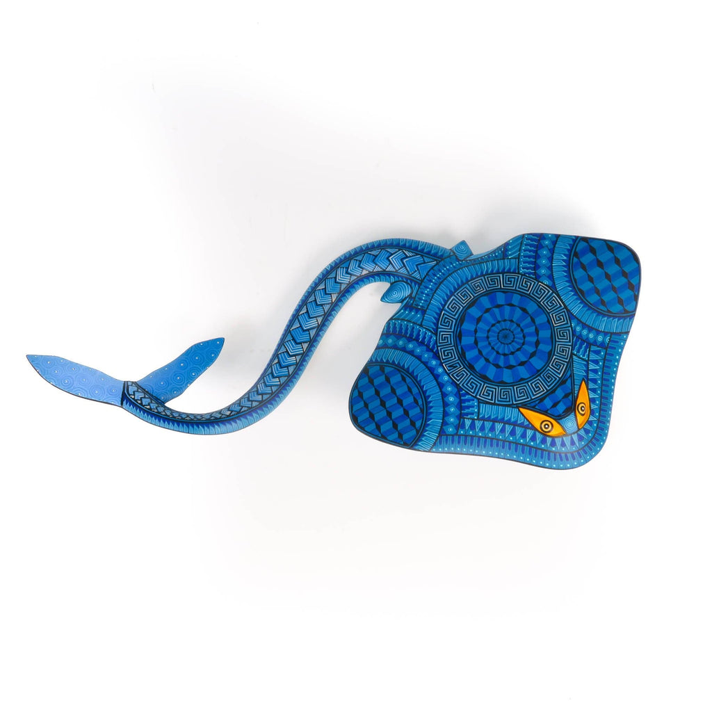 Blue Stingray - Oaxacan Alebrije Wood Carving – VivaMexico.com