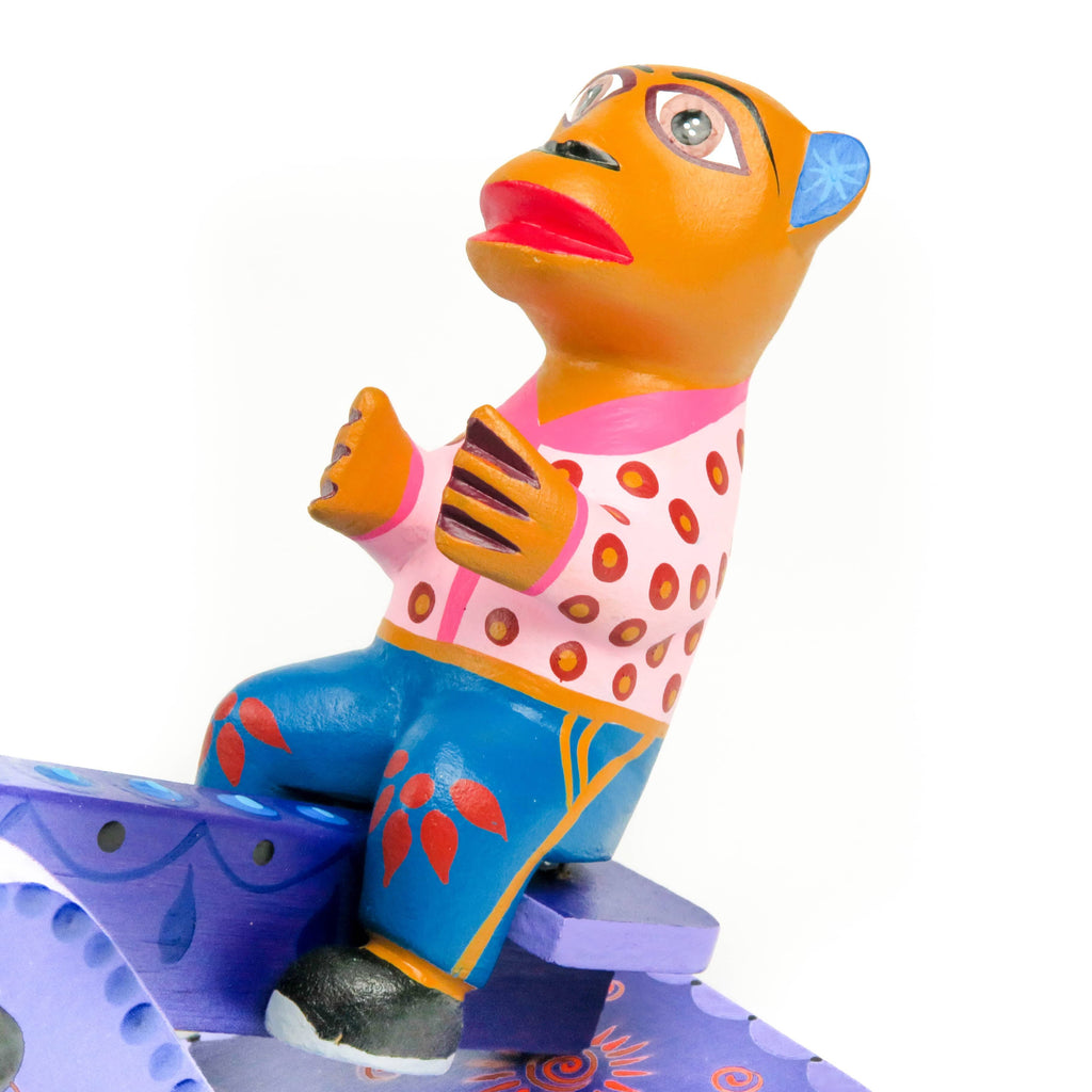Bull & Monkey Seesaw - Oaxacan Alebrije Wood Carving – VivaMexico