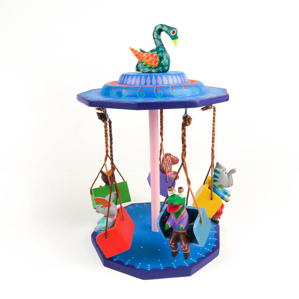 Carnival Swing - Oaxacan Alebrije Wood Carving Mexican Folk Art