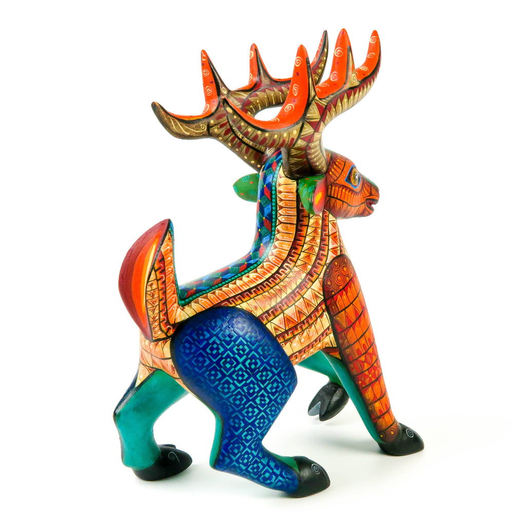 Cheerful Deer - Oaxacan Alebrije Wood Carving