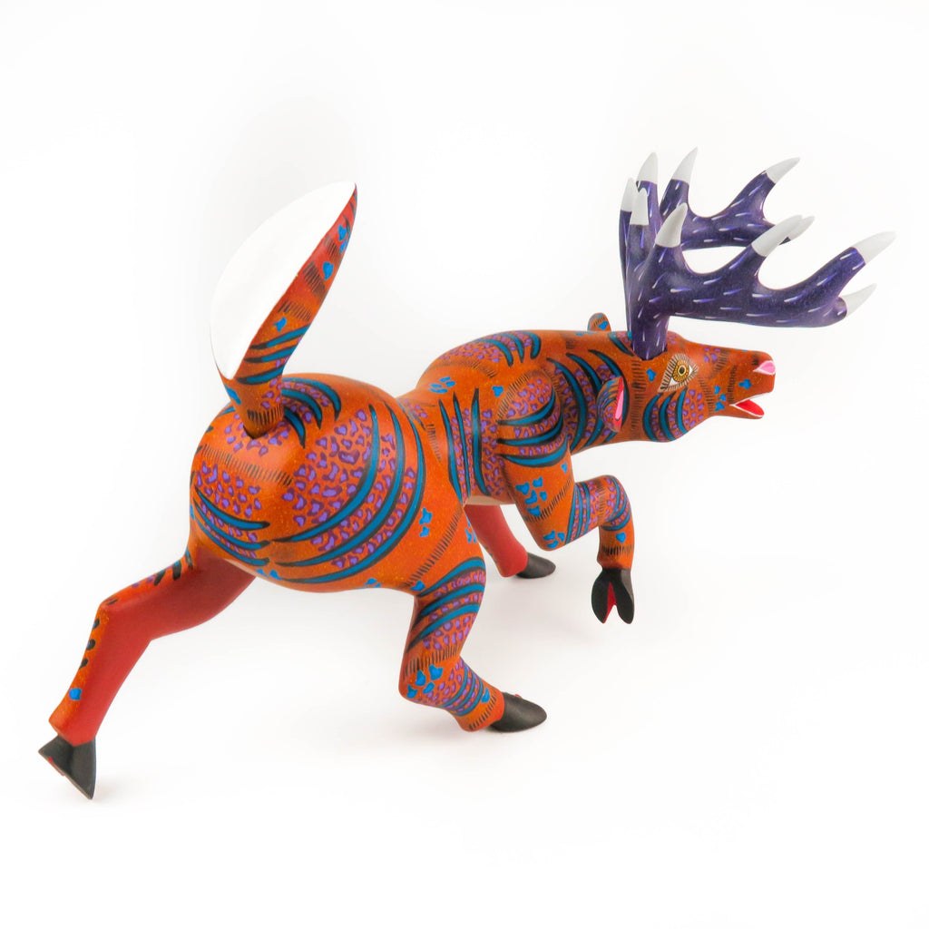 Cheerful Moose - Oaxacan Alebrije Wood Carving – VivaMexico.com