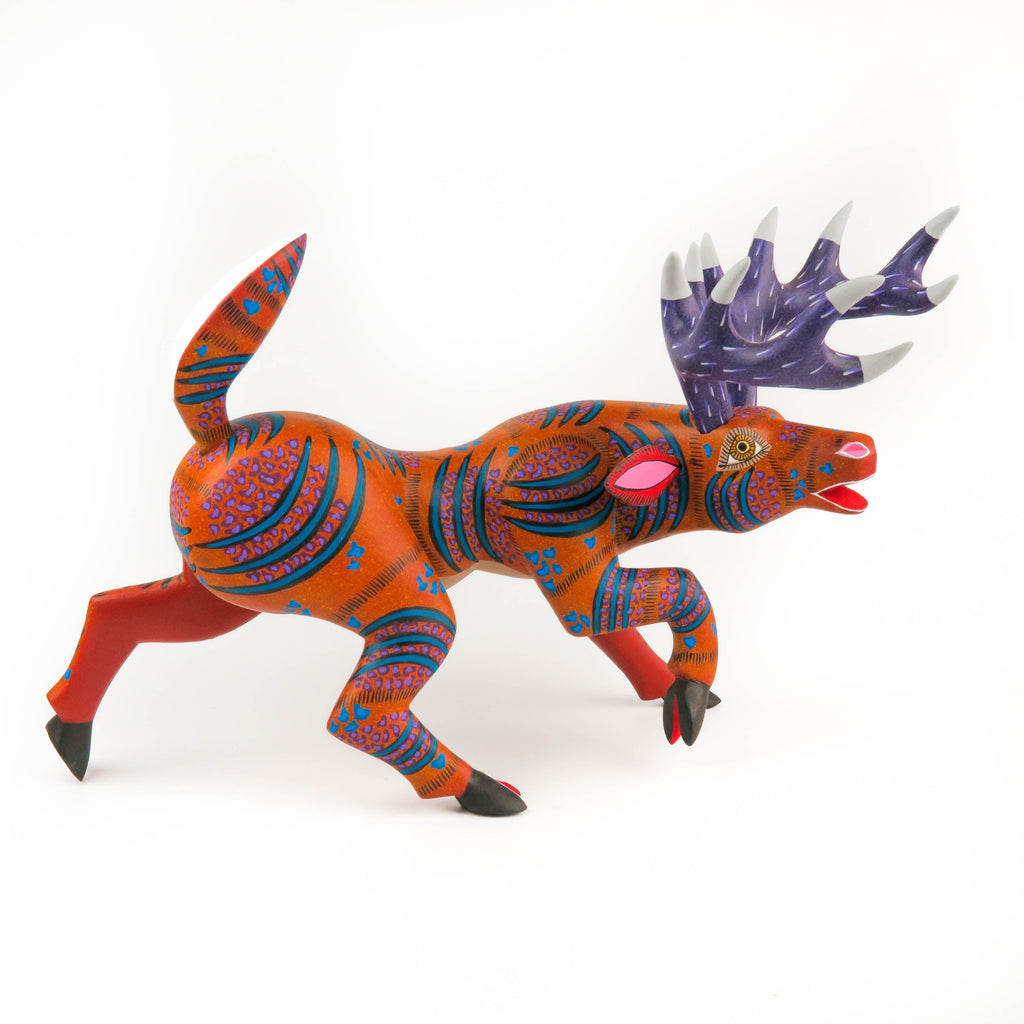 Cheerful Moose - Oaxacan Alebrije Wood Carving – VivaMexico.com