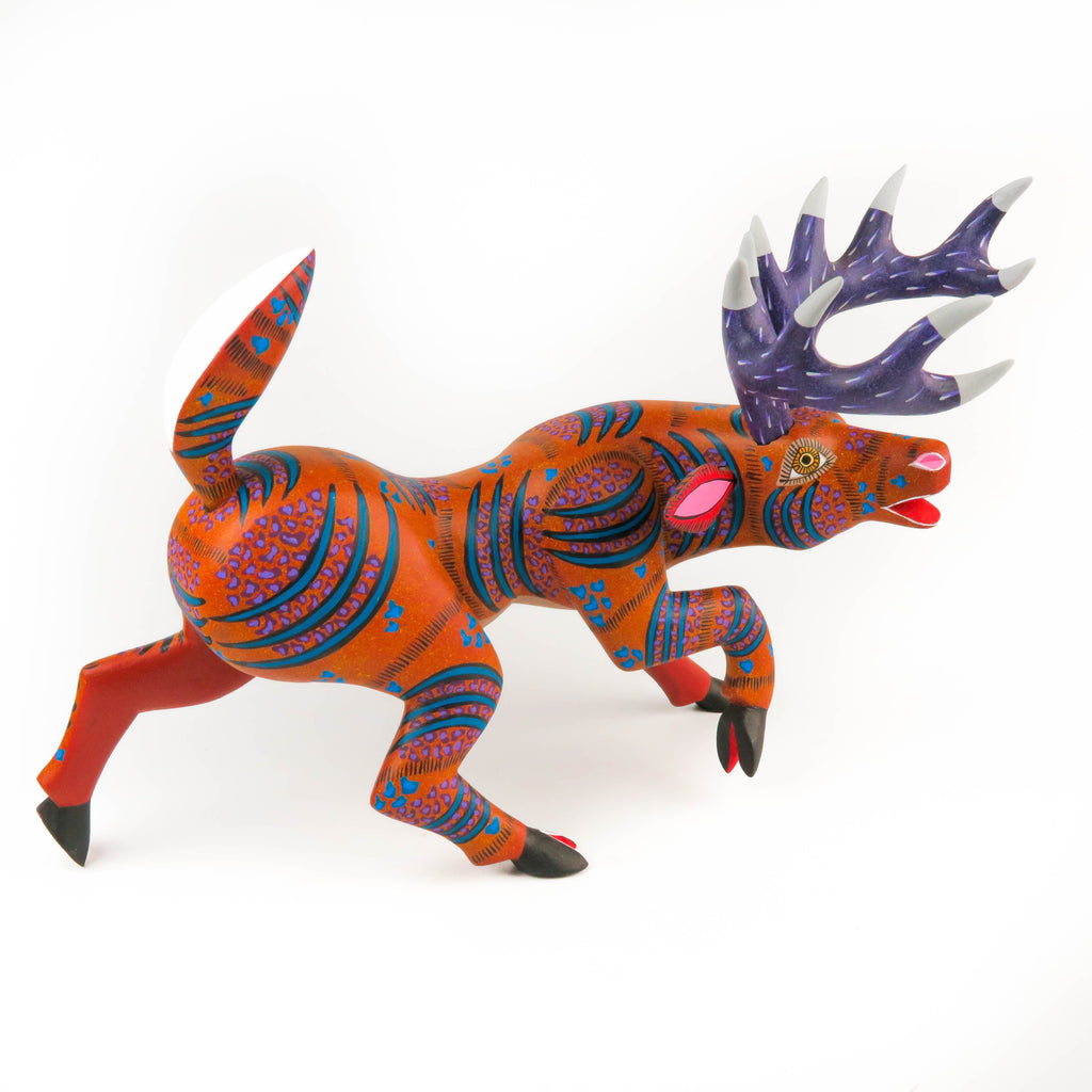Cheerful Moose - Oaxacan Alebrije Wood Carving – VivaMexico.com