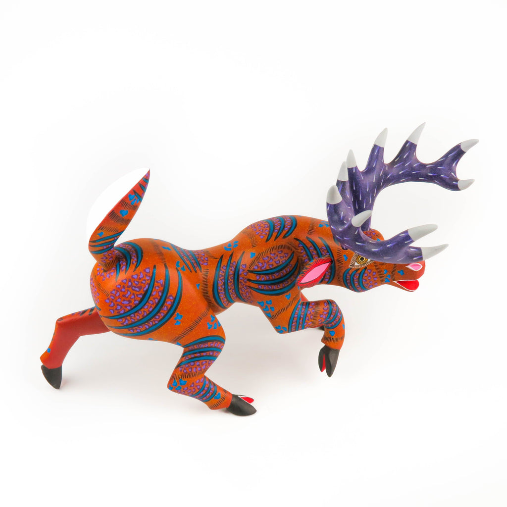 Cheerful Moose - Oaxacan Alebrije Wood Carving – VivaMexico.com