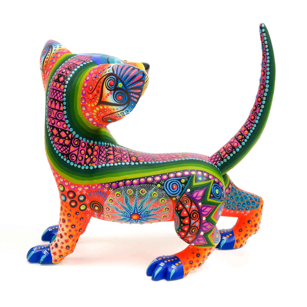 Colorful Dog - Oaxacan Alebrije Wood Carving Sculpture