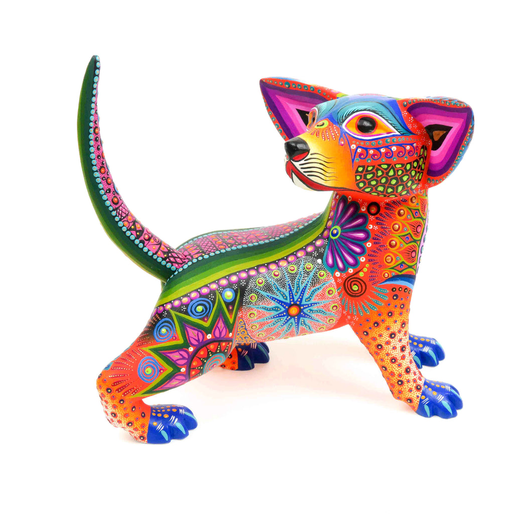 Colorful Dog - Oaxacan Alebrije Wood Carving Sculpture