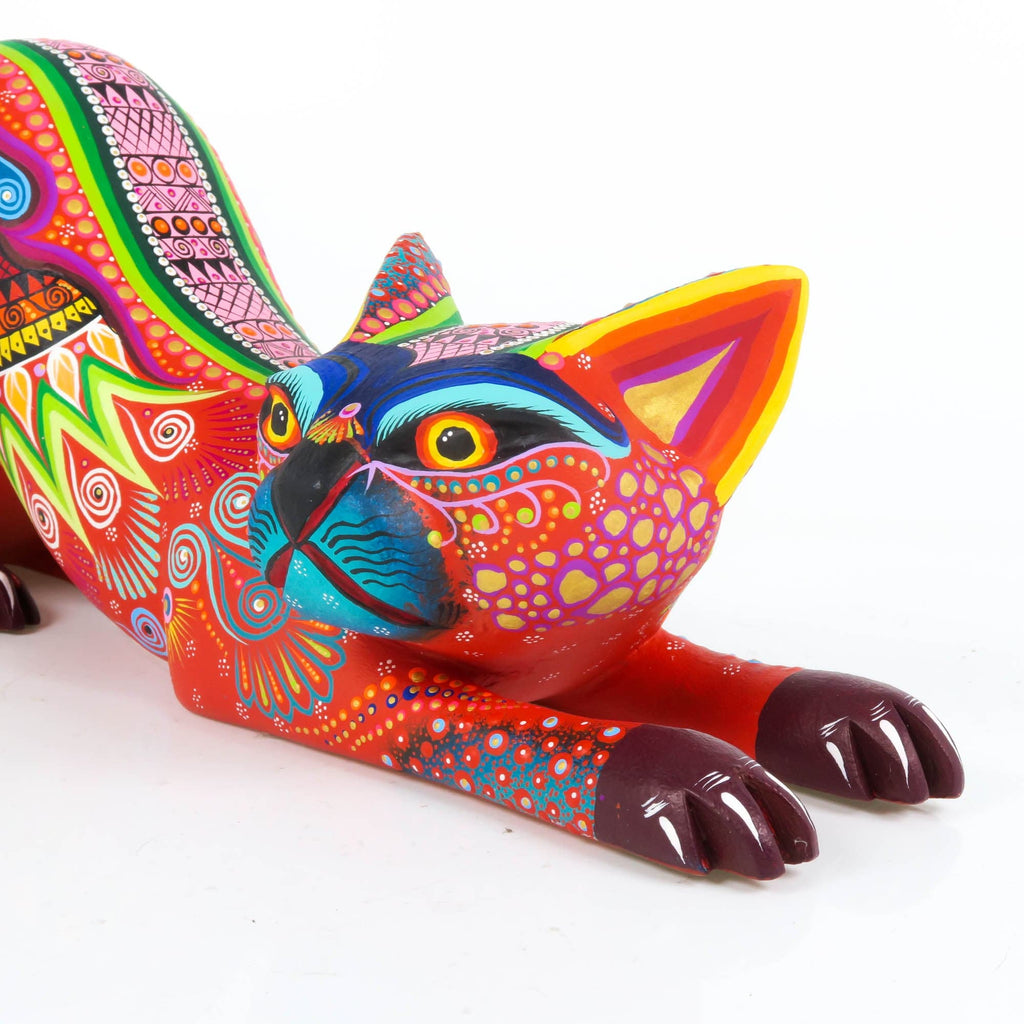 Crouching Jaguar - Oaxacan Alebrije Wood Carving – VivaMexico.com