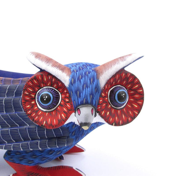 Crouching Owl - Oaxacan Alebrije Wood Carving www.VivaMexico.com