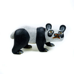 Curious Panda - Oaxacan Alebrije Wood Carving Sculpture