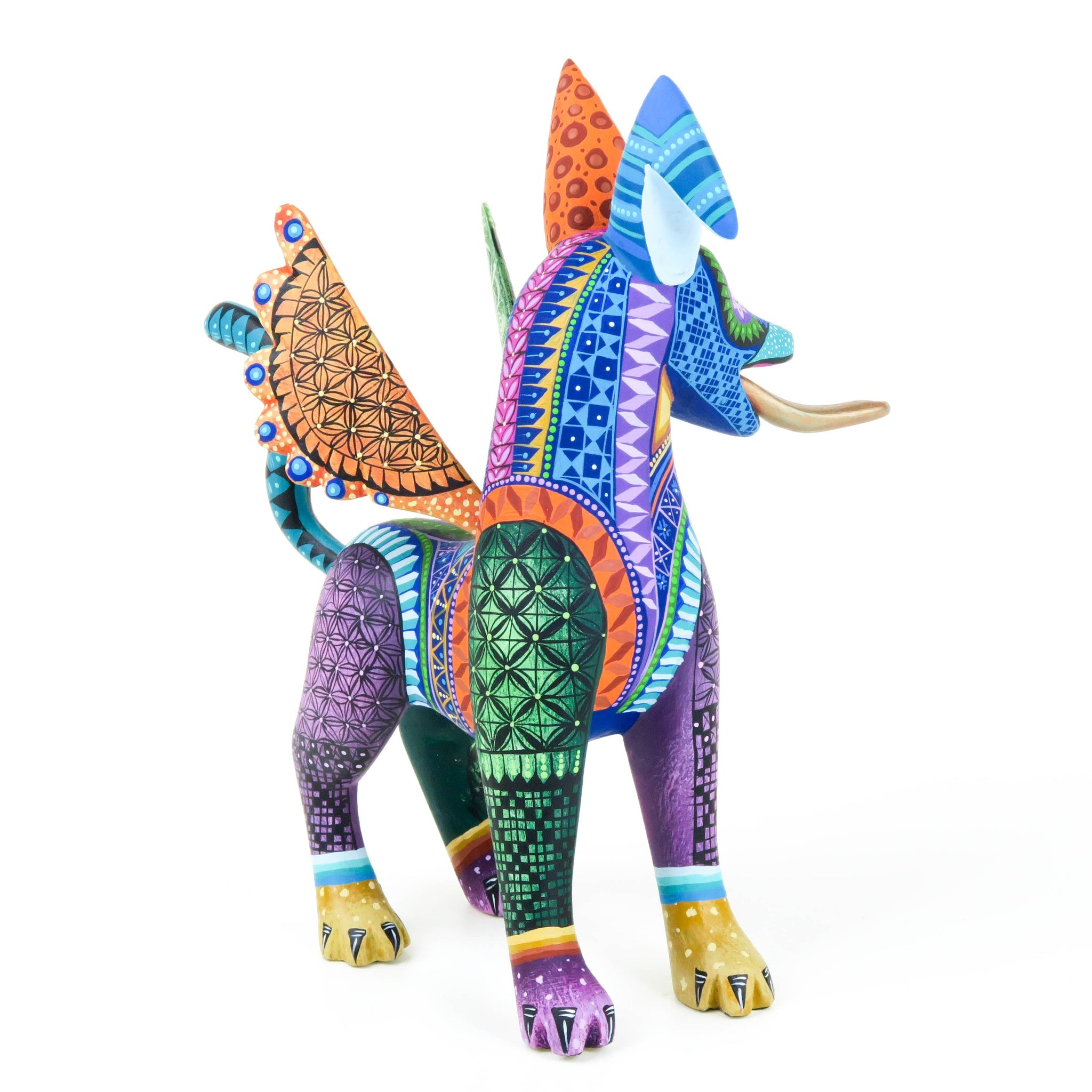 Dante Dog - Oaxacan Alebrije Wood Carving – VivaMexico.com - Mexican Art