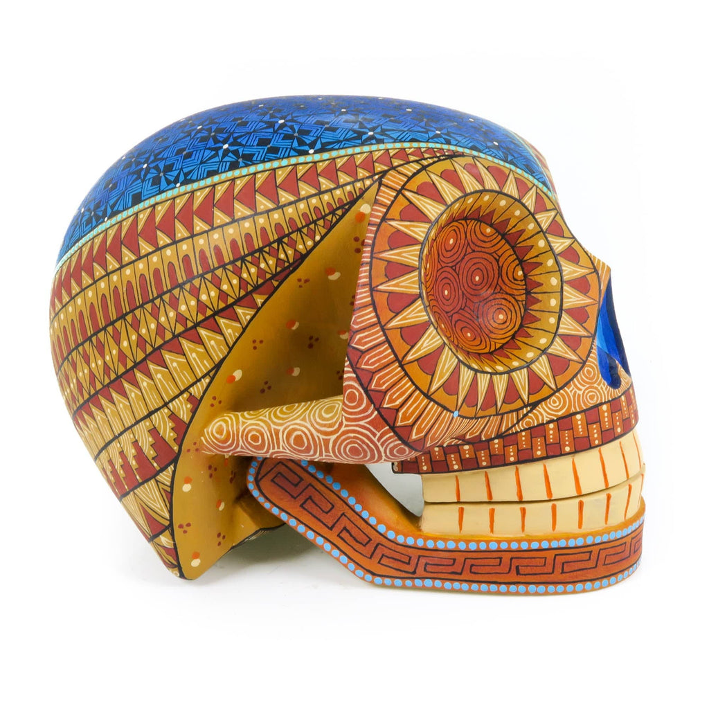 新品　Heritage & Craft 快晴堂　¥25300 Day of The Dead Skull (Orange) - Oaxacan Alebrije Wood Carving