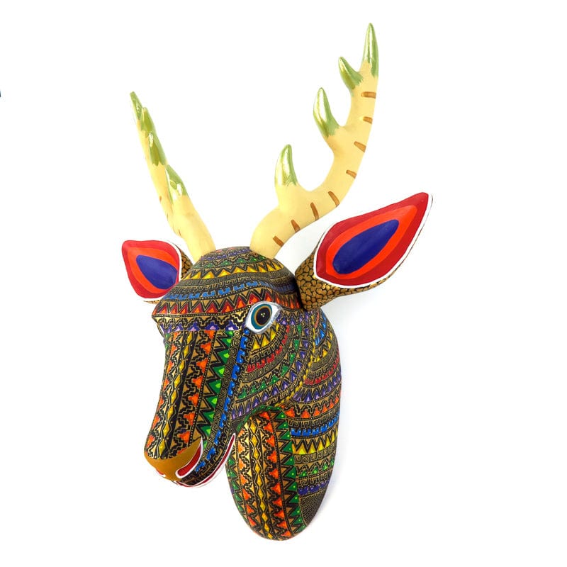 Deer Head Wall Mount - Oaxacan Alebrije Wood Carving – VivaMexico