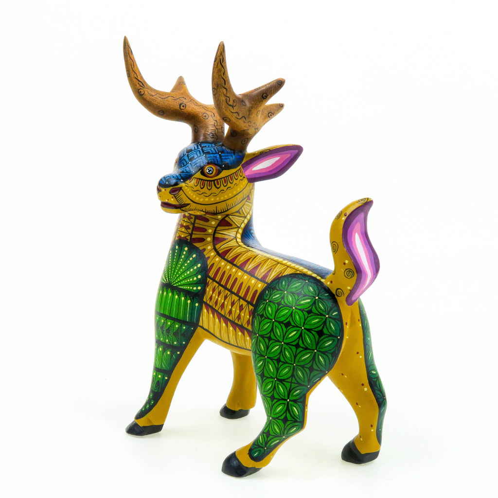 Deer - Oaxacan Alebrije Wood Carving – VivaMexico.com - Mexican Art