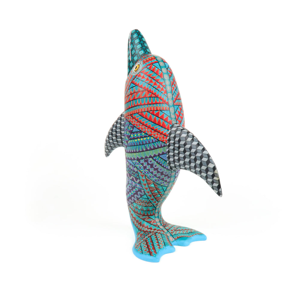 Dolphin - Oaxacan Alebrije Wood Carving – VivaMexico.com - Mexican Art