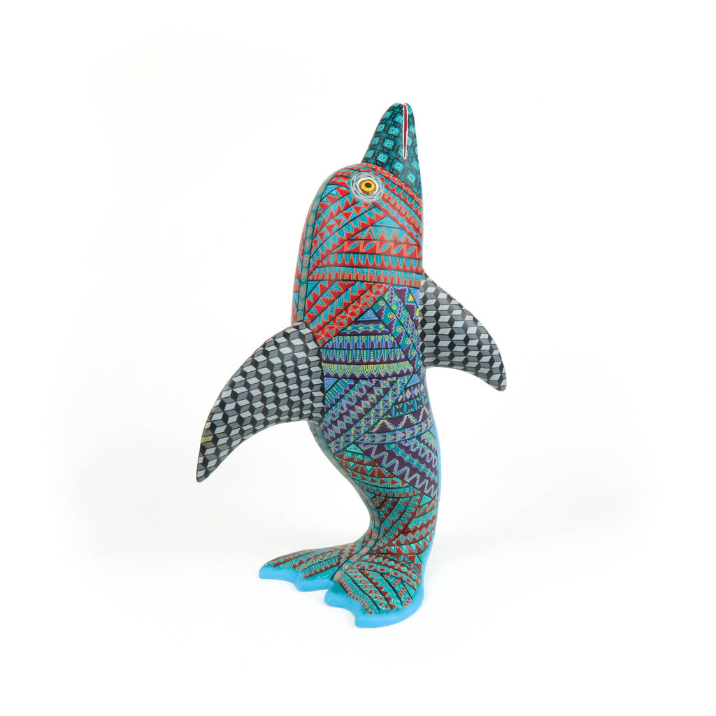 アバロンシェル　魚のオブジェ　メキシコ産 Dolphin - Oaxacan Alebrije Wood Carving – VivaMexico.com - Mexican Art