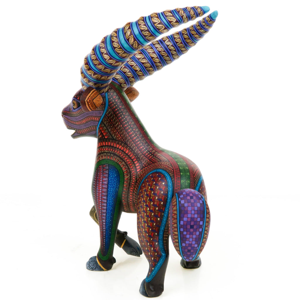 Elegant Ram - Oaxacan Alebrije Wood Carving – Vivamexico.com - Mexican Art