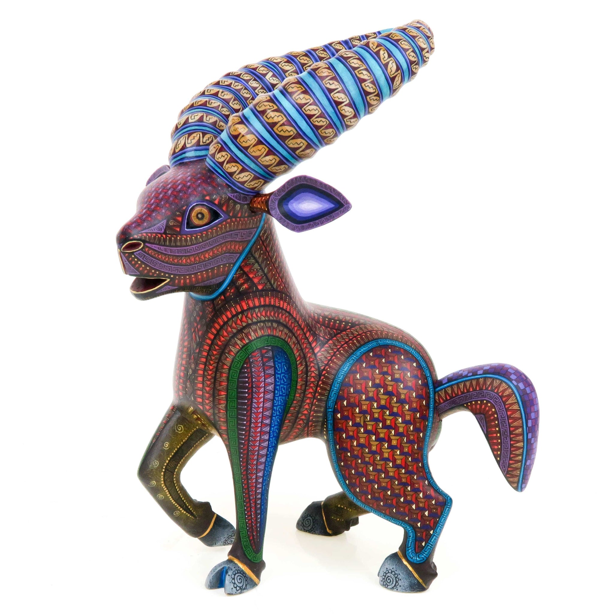 Elegant Ram - Oaxacan Alebrije Wood Carving – VivaMexico.com - Mexican Art