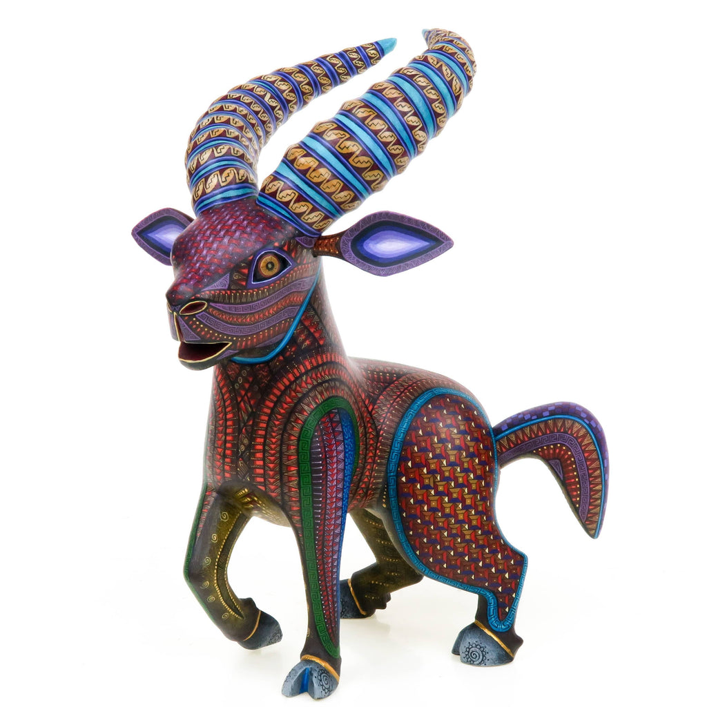 Elegant Ram - Oaxacan Alebrije Wood Carving – VivaMexico.com - Mexican Art