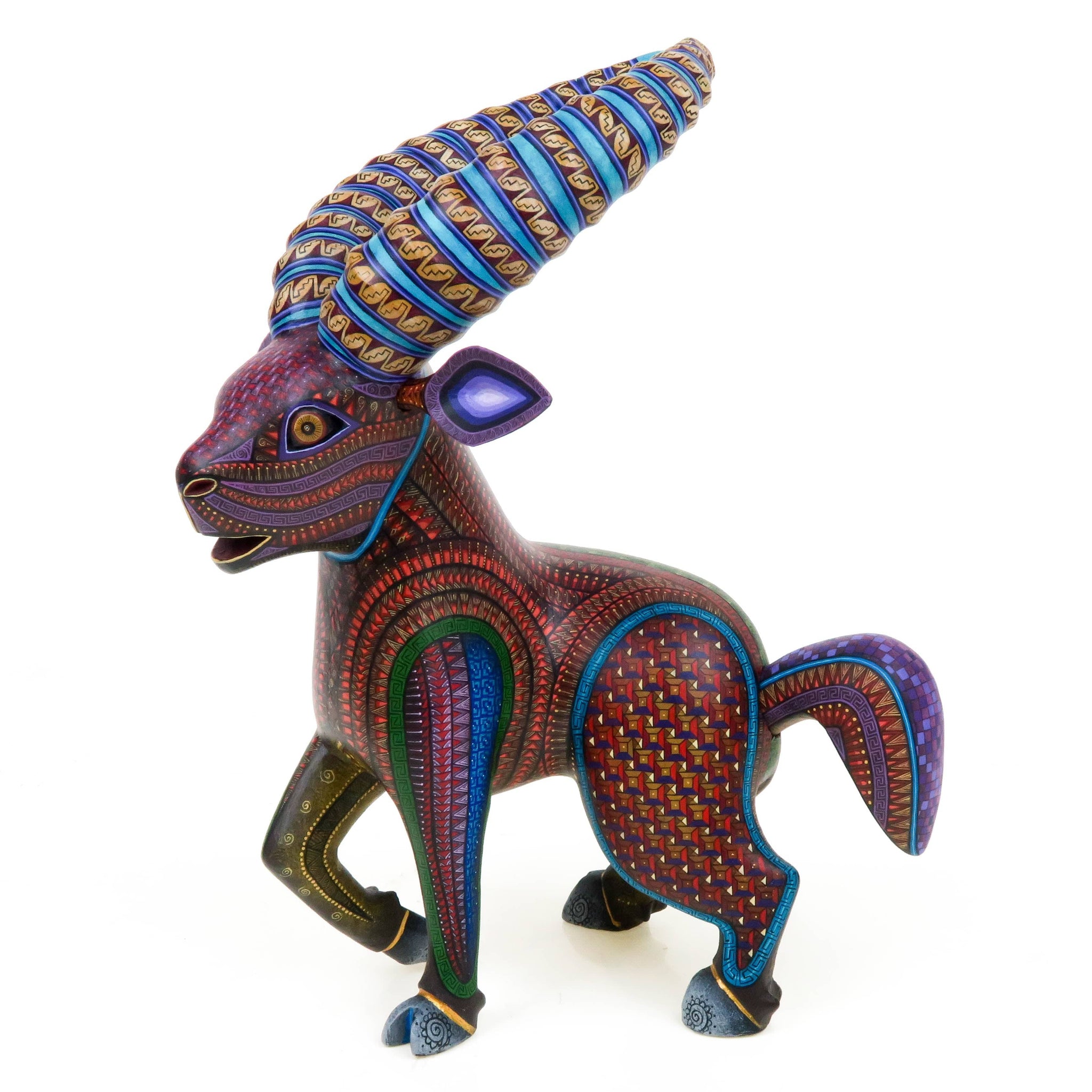 Elegant Ram - Oaxacan Alebrije Wood Carving – VivaMexico.com - Mexican Art