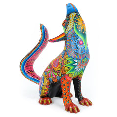 木彫りアート「ワイルド マスタング」* 新品・未使用・美品 * Exceptional Coyote - Oaxacan Alebrije Wood Carving – VivaMexico