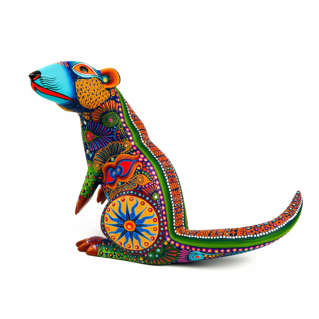 Blue Otter - Oaxacan Alebrije Wood Carving www.VivaMexico.com