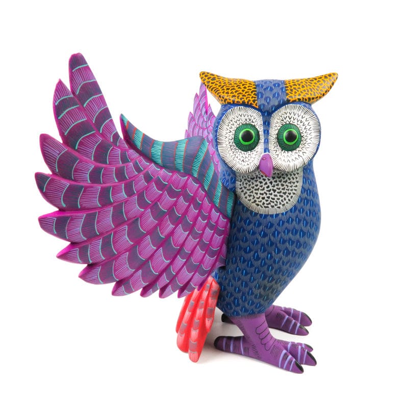 Fantastic Owl - Oaxacan Alebrije Wood Carving www.VivaMexico.com