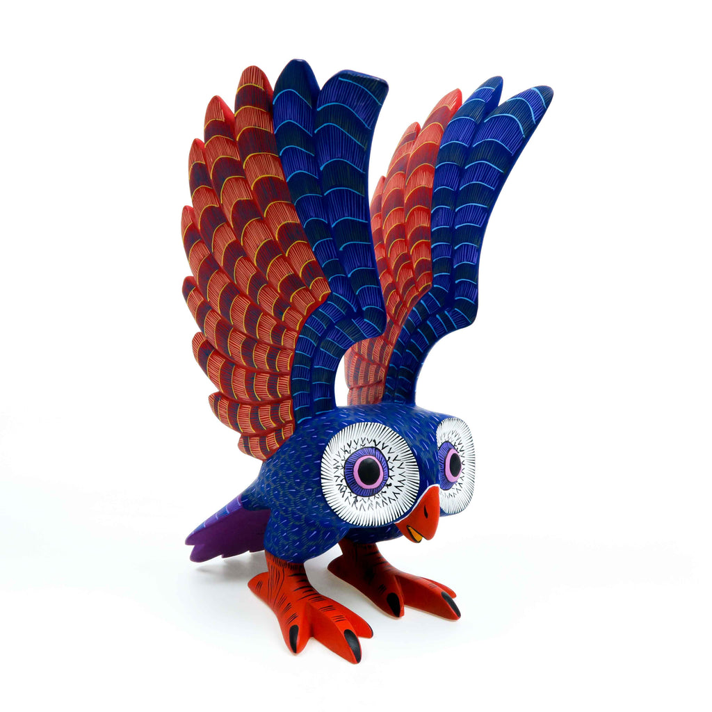 Fantastic Owl - Oaxacan Alebrije Wood Carving www.VivaMexico.com