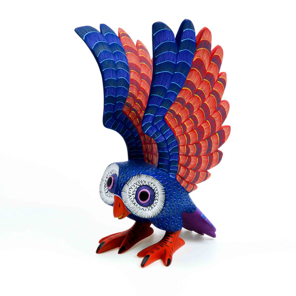 Fantastic Owl - Oaxacan Alebrije Wood Carving www.VivaMexico.com