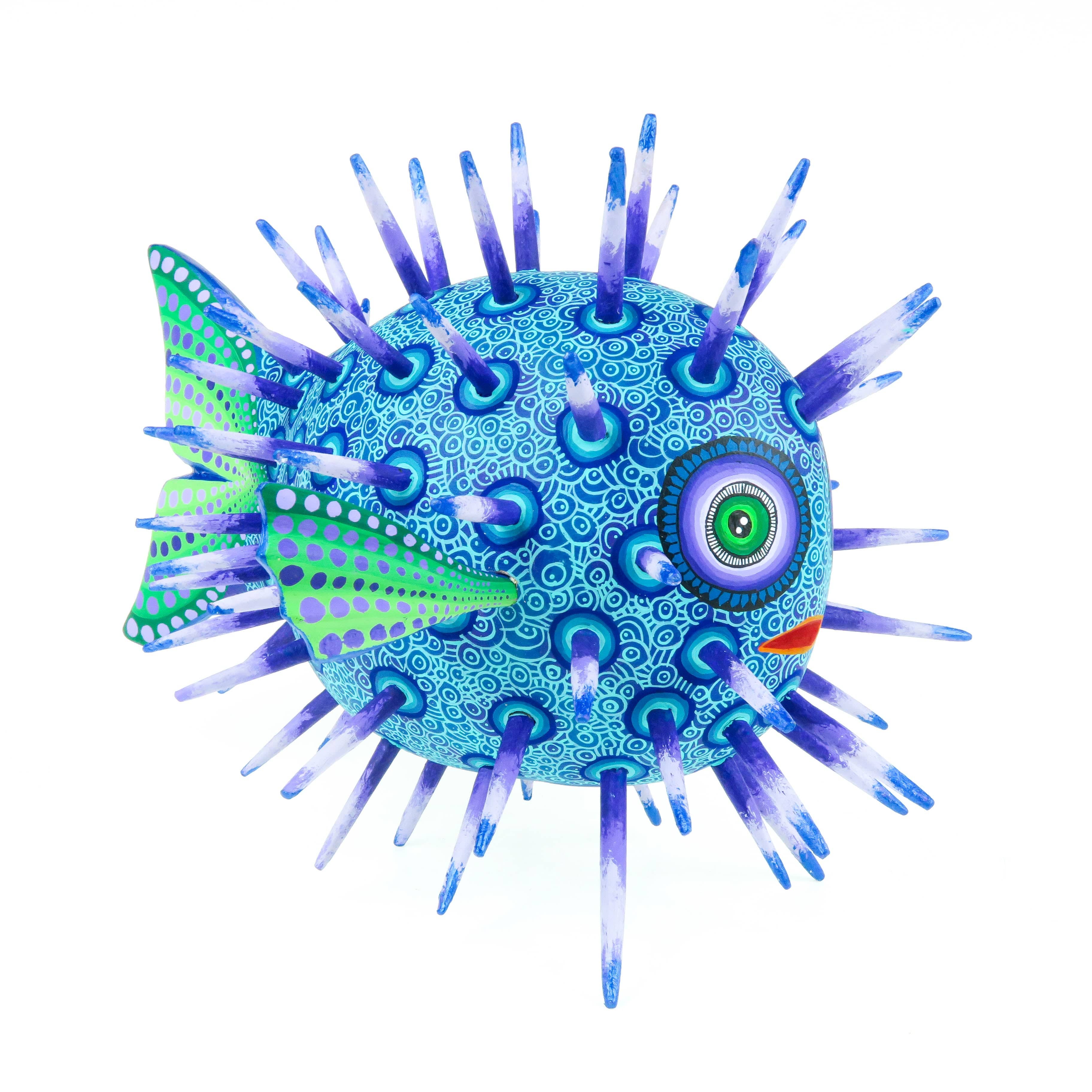 Fantastic Pufferfish Oaxacan Alebrije Wood Carving – VivaMexico