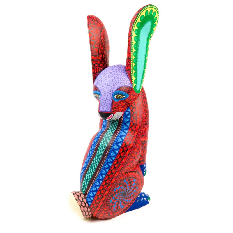 Fantastic Red Rabbit - Oaxacan Alebrije Wood Carving www.VivaMexico.com