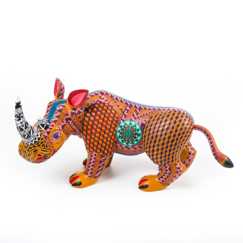 Fantastic Rhinoceros - Oaxacan Alebrije Wood Carving www.VivaMexico.com