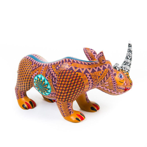 Fantastic Rhinoceros - Oaxacan Alebrije Wood Carving www.VivaMexico.com