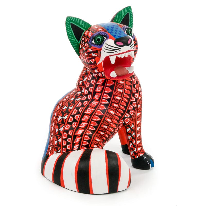 Fierce Jaguar - Oaxacan Alebrije Wood Carving www.VivaMexico.com