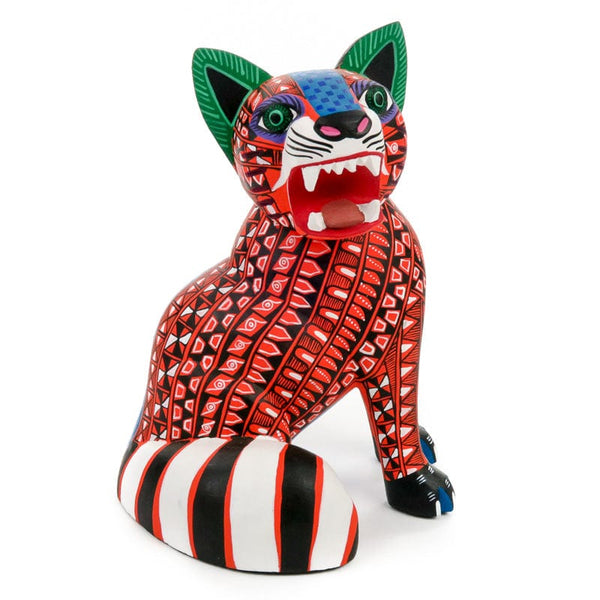 Fierce Jaguar - Oaxacan Alebrije Wood Carving www.VivaMexico.com