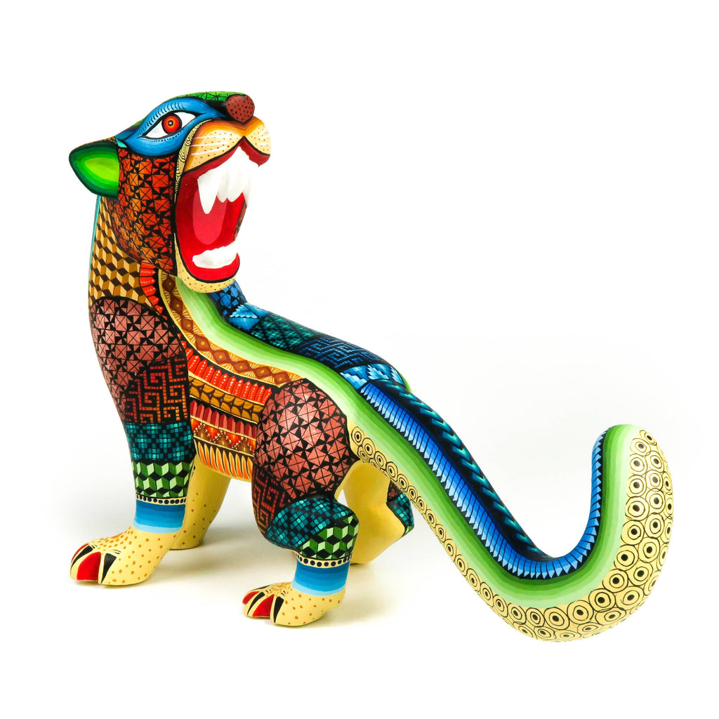 Fierce Jaguar - Oaxacan Alebrije Wood Carving - Jose Calvo