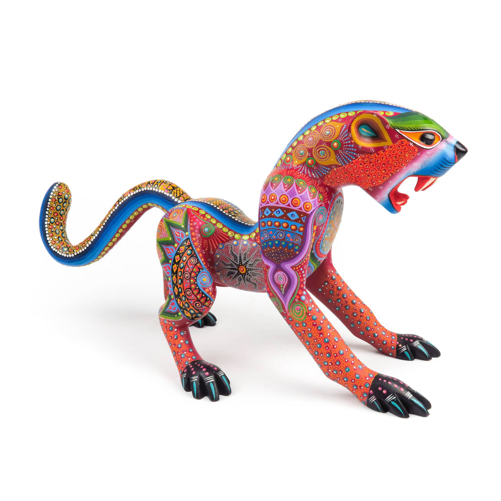 Fierce Jaguar - Oaxacan Alebrije Wood Carving www.VivaMexico.com