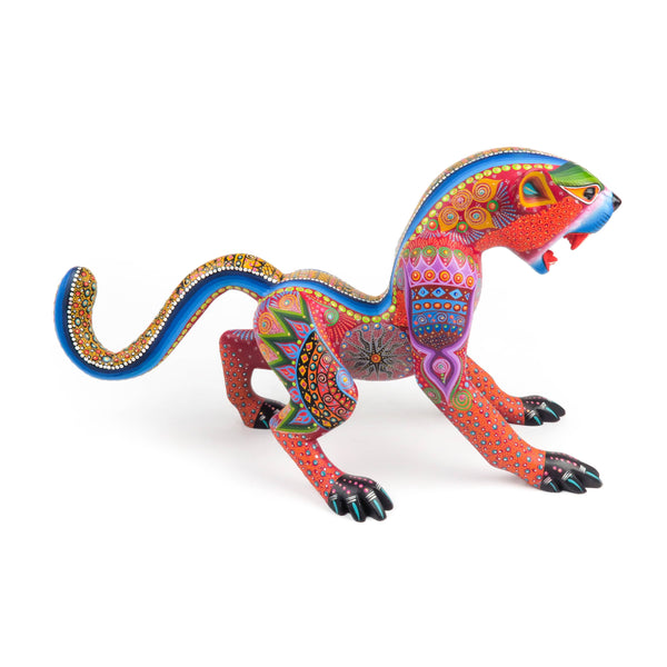 Fierce Jaguar - Oaxacan Alebrije Wood Carving www.VivaMexico.com