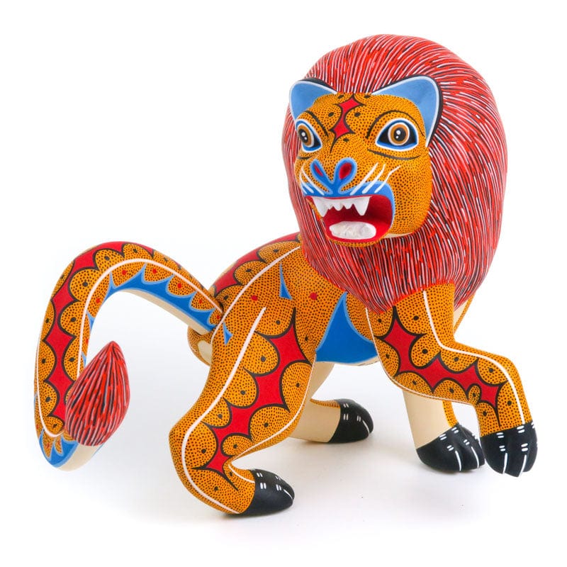 Fierce Lion - Oaxacan Alebrije Wood Carving – VivaMexico.com