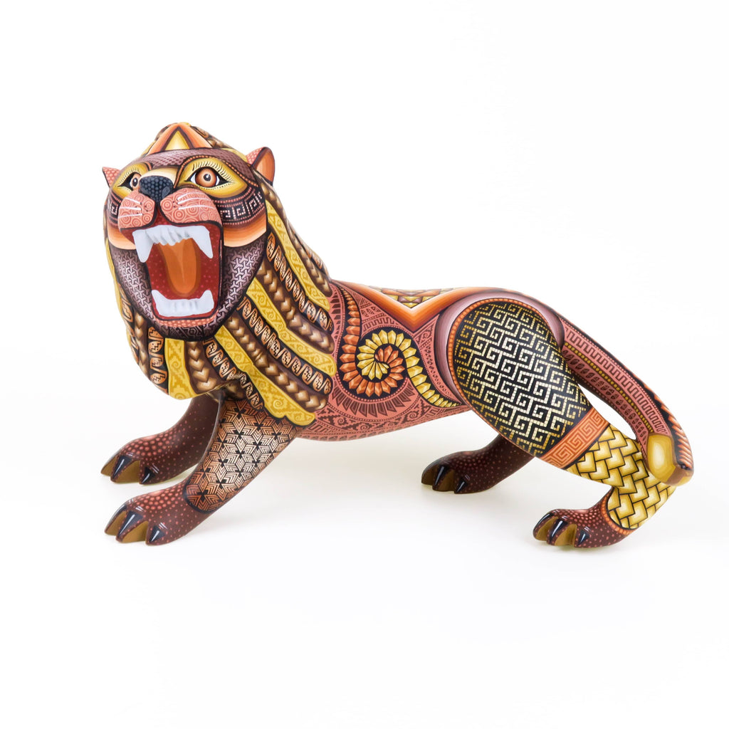 Fierce Lion - Oaxacan Alebrije Wood Carving – VivaMexico.com