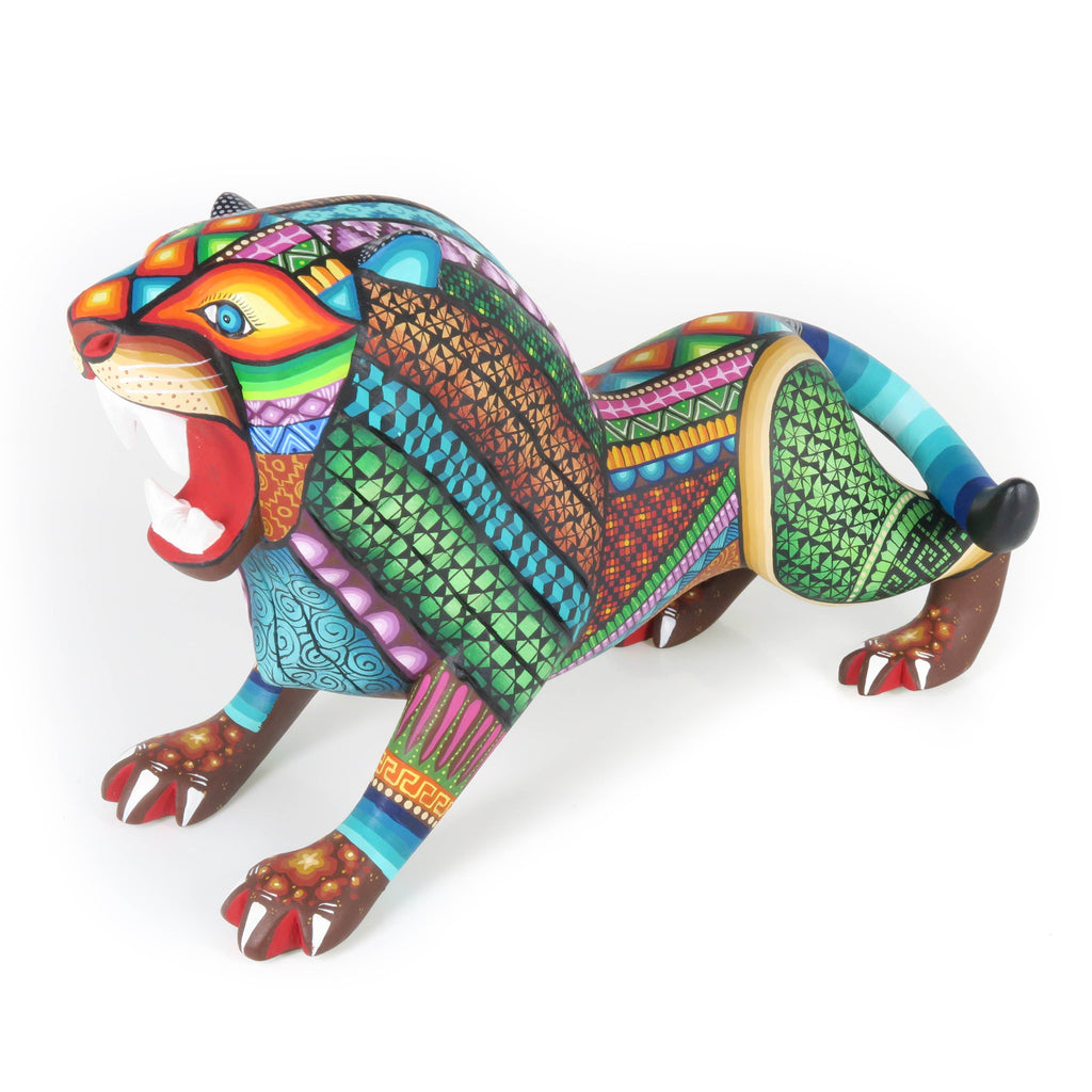 Fierce Lion - Oaxacan Alebrije Wood Carving