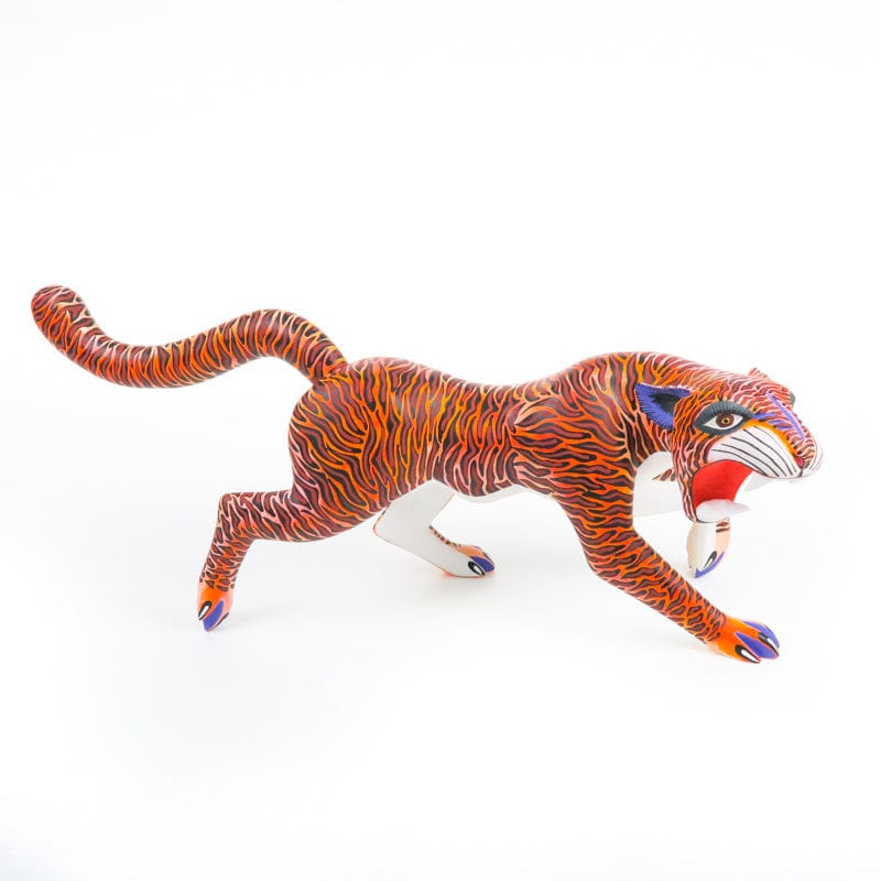 Fierce Tiger - Oaxacan Alebrije Wood Carving – VivaMexico.com